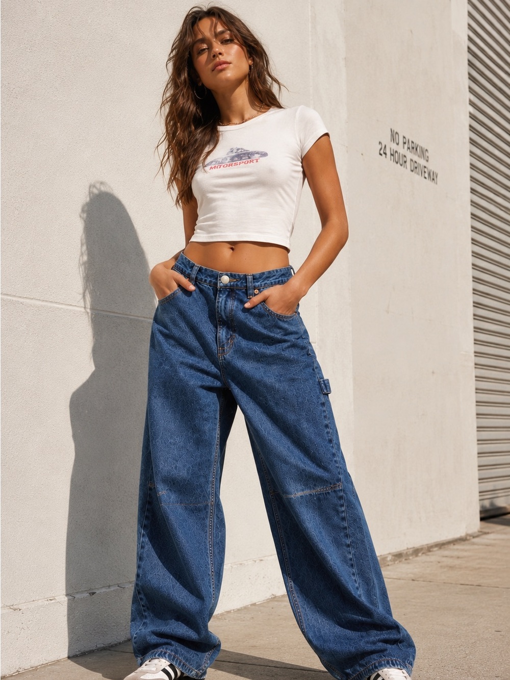 BDG Urban Outfitters Y2K Wide Leg Carpenter Jeans Vintage Wash Baggy Fit Size 28